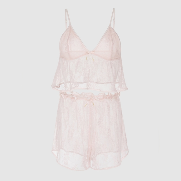 Rosalind Lace & Satin Trimmed Sleep Cami & Shortie - Picture 7 of 10